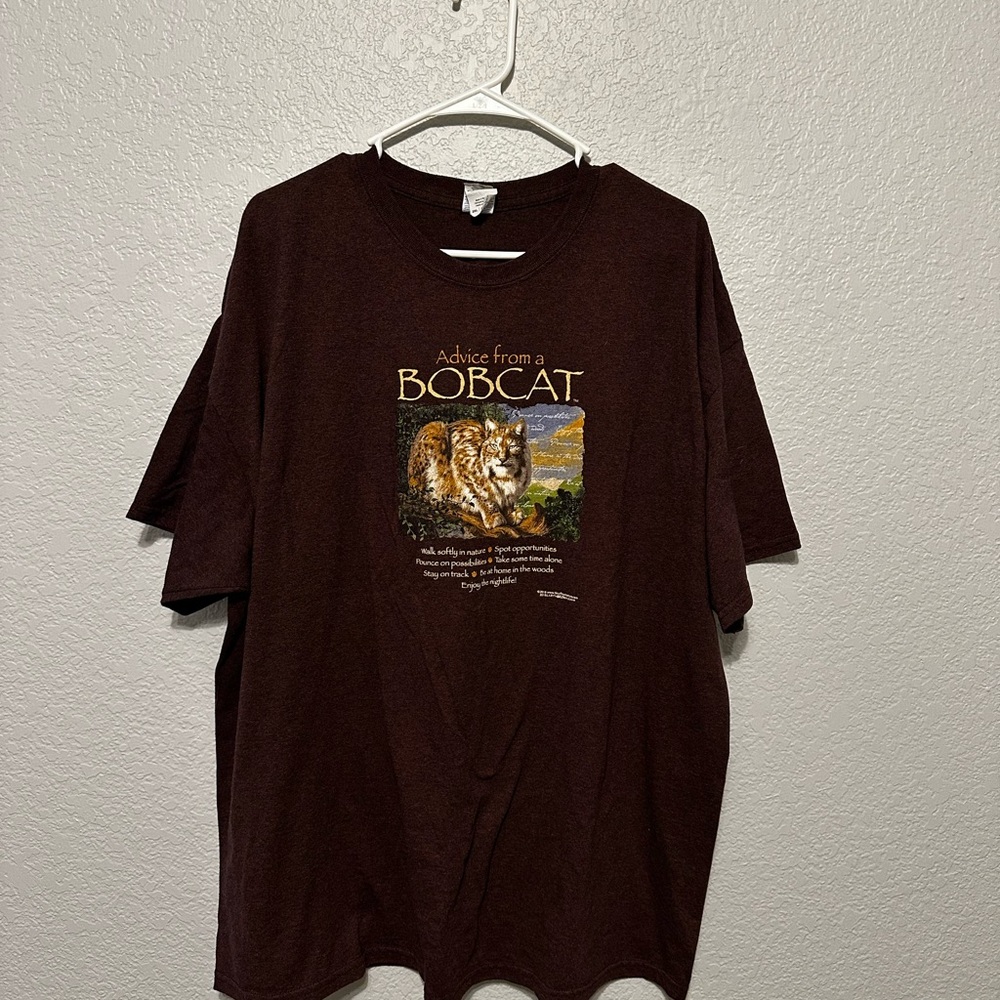 Gildan Brown 'Advice from a Bobcat' Graphic Tee